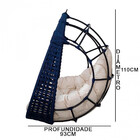 Balanço Ninho Suspenso Em Corda Náutica Almofada Impermeável