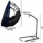 Balanço Ninho Suspenso Em Corda Náutica Almofada Impermeável
