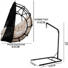 Balanço Ninho Suspenso Em Corda Náutica Almofada Impermeável