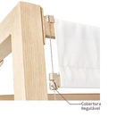 Balanço para Jardim Aço 3 Lugares Medena 216x185cm Bege Naterial