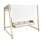 Balanço para Jardim Aço 3 Lugares Medena 216x185cm Bege Naterial