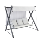 Balanço para Jardim Aço 3 Lugares Odyssea 212X189cm Cinza Naterial