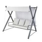 Balanço para Jardim Aço 3 Lugares Odyssea 212X189cm Cinza Naterial