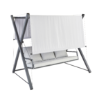 Balanço para Jardim Aço 3 Lugares Odyssea 212X189cm Cinza Naterial