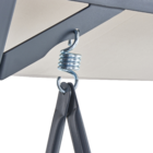 Balanço para Jardim Aço 3 Lugares Oris 203x130cm Bege Naterial