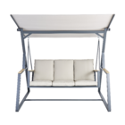 Balanço para Jardim Aço 3 Lugares Oris 203x130cm Bege Naterial
