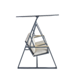 Balanço para Jardim Aço 3 Lugares Oris 203x130cm Bege Naterial