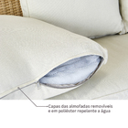 Balanço para Jardim Medena Aço 3 lug. 216x185cm Bege Naterial