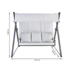 Balanço para Jardim Odyssea Aço 3 lugares 212X189cm Naterial