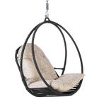 Balanço Suspenso Londres Preto A27 (ninho) Em Aluminio E Cord