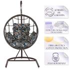 Balanço Suspenso Ninho Em Aluminie Fibra Argila E Suporte De