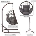 Balanço Suspenso Ninho Em Aluminie Fibra Argila E Suporte De