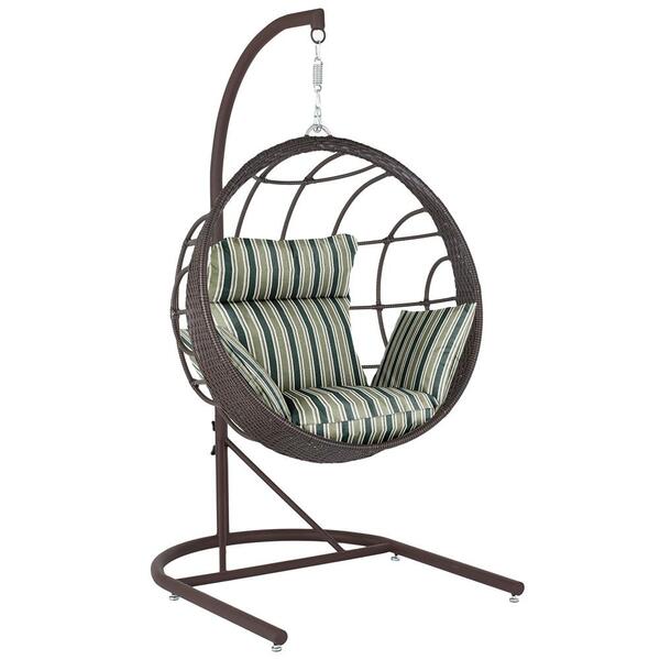 Balanço Suspenso Ninho Em Aluminie Fibra Argila E Suporte De