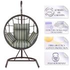 Balanço Suspenso Ninho Em Aluminie Fibra Argila E Suporte De