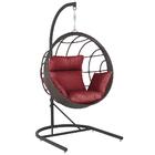 Balanço Suspenso Ninho Em Aluminie Fibra Argila E Suporte De