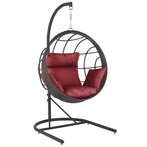 Balanço Suspenso Ninho Em Aluminie Fibra Argila E Suporte De