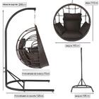 Balanço Suspenso Ninho Em Aluminie Fibra Argila E Suporte De