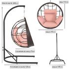 Balanço Suspenso Ninho Em Aluminie Fibra Argila E Suporte De