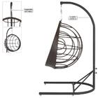 Balanço Suspenso Ninho Em Aluminie Fibra Argila E Suporte De