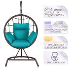 Balanço Suspenso Ninho Em Aluminie Fibra Argila E Suporte De