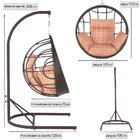 Balanço Suspenso Ninho Em Aluminie Fibra Argila E Suporte De
