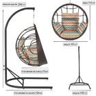 Balanço Suspenso Ninho Em Aluminie Fibra Argila E Suporte De