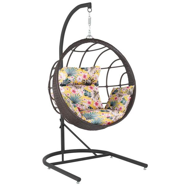 Balanço Suspenso Ninho Em Aluminie Fibra Argila E Suporte De