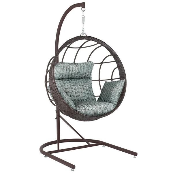 Balanço Suspenso Ninho Em Aluminie Fibra Argila E Suporte De