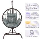 Balanço Suspenso Ninho Em Aluminie Fibra Argila E Suporte De