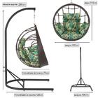 Balanço Suspenso Ninho Em Aluminie Fibra Argila E Suporte De