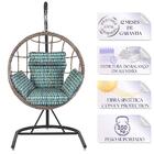 Balanço Suspenso Ninho Em Aluminie Fibra Capuccino E Suporte