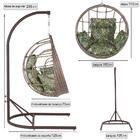 Balanço Suspenso Ninho Em Aluminie Fibra Capuccino E Suporte