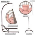 Balanço Suspenso Ninho Em Aluminie Fibra Capuccino E Suporte