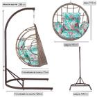 Balanço Suspenso Ninho Em Aluminie Fibra Capuccino E Suporte