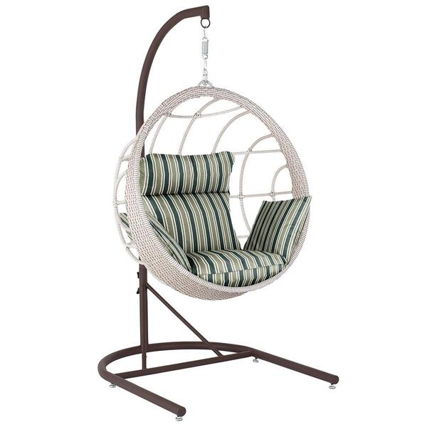 Balanço Suspenso Ninho Em Aluminie Fibra Marmore E Suporte De