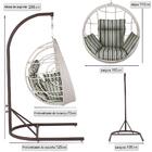 Balanço Suspenso Ninho Em Aluminie Fibra Marmore E Suporte De