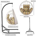 Balanço Suspenso Ninho Em Aluminie Fibra Marmore E Suporte De