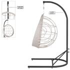 Balanço Suspenso Ninho Em Aluminie Fibra Marmore E Suporte De