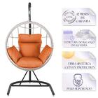 Balanço Suspenso Ninho Em Aluminie Fibra Marmore E Suporte De