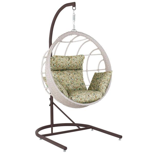 Balanço Suspenso Ninho Em Aluminie Fibra Marmore E Suporte De