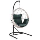 Balanço Suspenso Ninho Em Aluminie Fibra Marmore E Suporte De