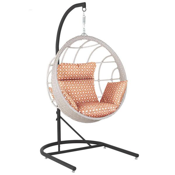 Balanço Suspenso Ninho Em Aluminie Fibra Marmore E Suporte De