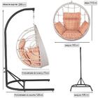 Balanço Suspenso Ninho Em Aluminie Fibra Marmore E Suporte De