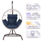 Balanço Suspenso Ninho Em Aluminie Fibra Marmore E Suporte De