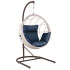 Balanço Suspenso Ninho Em Aluminie Fibra Marmore E Suporte De