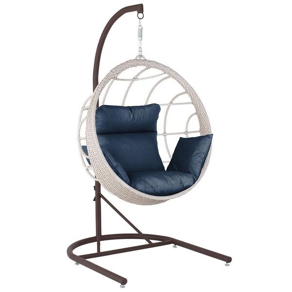 Balanço Suspenso Ninho Em Aluminie Fibra Marmore E Suporte De