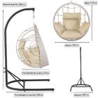 Balanço Suspenso Ninho Em Aluminie Fibra Marmore E Suporte De