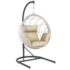 Balanço Suspenso Ninho Em Aluminie Fibra Marmore E Suporte De