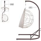 Balanço Suspenso Ninho Em Aluminie Fibra Marmore E Suporte De