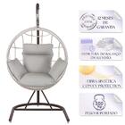 Balanço Suspenso Ninho Em Aluminie Fibra Marmore E Suporte De